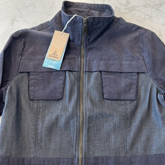 Prana NWT Nadine Jacket Size M Grey Full Zip Corduroy - Picture 5 of 16
